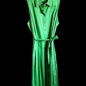 Talbots Green Shirt Dress 18WP Petite
